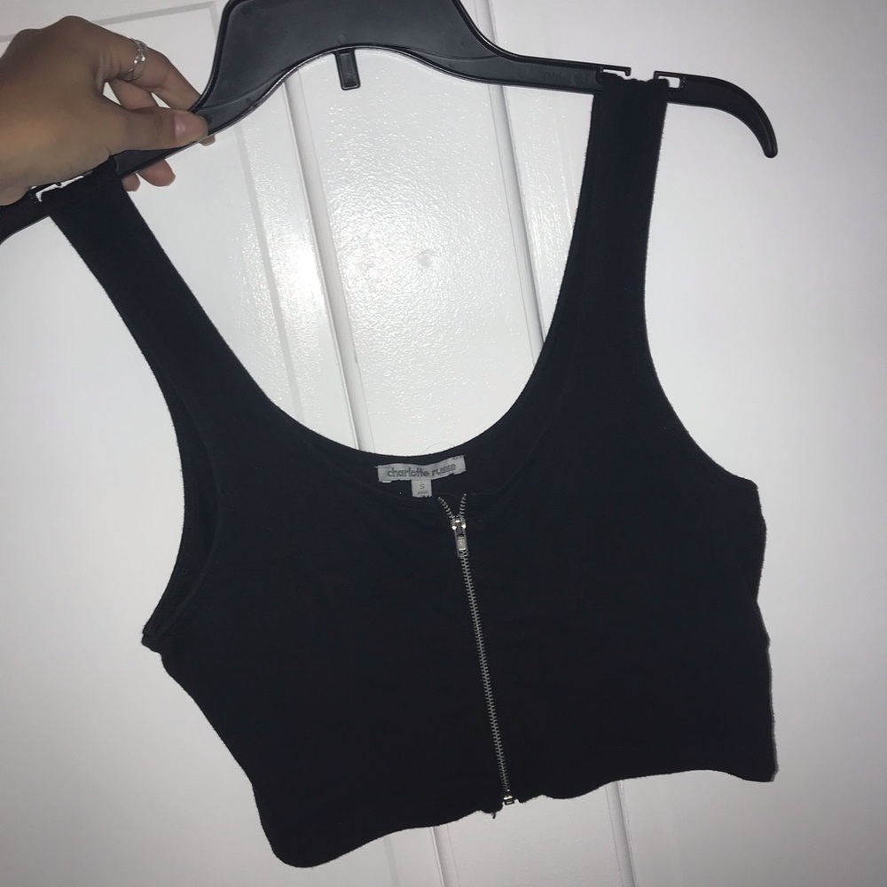 Black party crop top